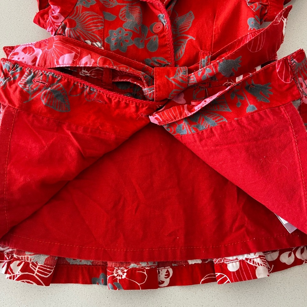 Mexx Red Floral Shirt with Gray and Pink Accents - Picture 5 of 6